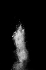 Explosion of colored powder isolated on black background. Abstract colored background. holi festival.