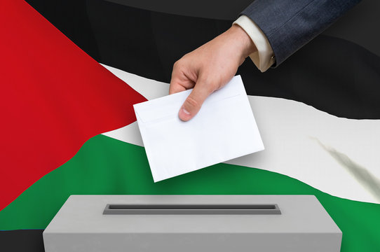 Election in Palestine - voting at the ballot box