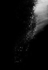 Explosion of colored powder isolated on black background. Abstract colored background. holi festival.