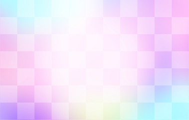 市松模様とぼやけたパステルカラーの背景（アブストラクト）