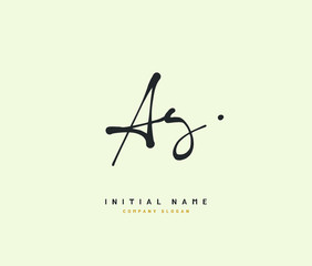 A G AG Beauty vector initial logo, handwriting logo of initial signature, wedding, fashion, jewerly, boutique, floral and botanical with creative template for any company or business.