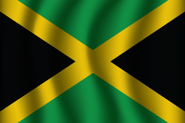 Flag of Jamaica. Jamaica Icon vector illustration eps10.