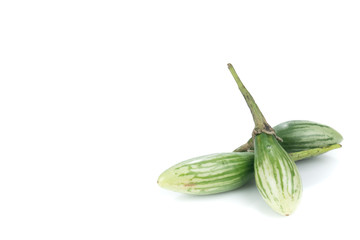 Thai Eggplant isolated on a white background, element of thai food concept