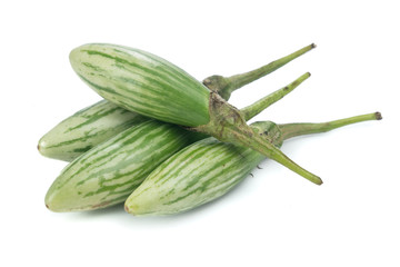 Thai Eggplant isolated on a white background, element of thai food concept
