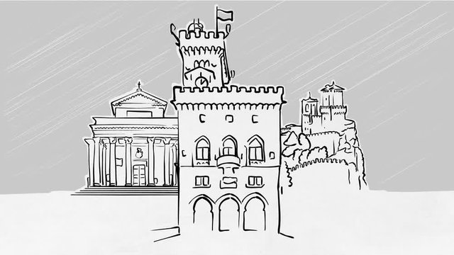 San Marino Selfdrawing Lines