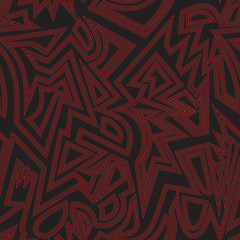 Red color tribal seamless pattern