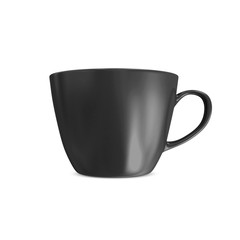 Black Tea Cup Mockup Design isolated on white background. 3D Rendering