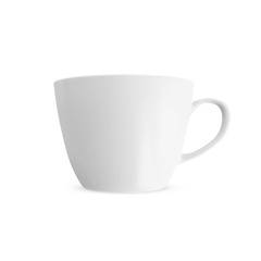 White Tea Cup Mockup Design isolated on white background. 3D Rendering