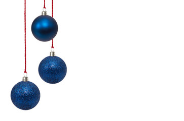 Christmas Ornaments isolated on a white background.