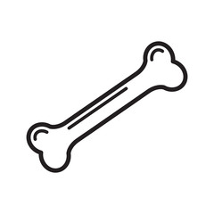 Bone And Dog Icon Vector Simple Design