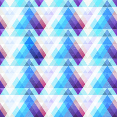 Blue triangle texture with grunge effect