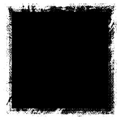 Grunge background black rectangular isolated on white background