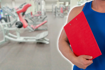 Young attractive trainer and beautiful body.