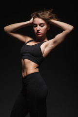 young girl doing yoga