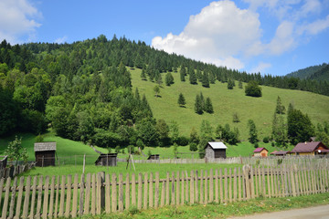 Fototapeta na wymiar village in montains