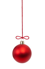 Christmas Ornaments isolated on a white background.