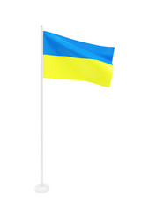 Ukrainian Flag isolated on white background