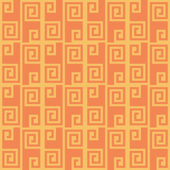 Seamless vector meander pattern. Fashion textile print with greek design. Greece fabric background. Retro colors.