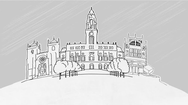 Porto, Portugal Selfdrawing Lines