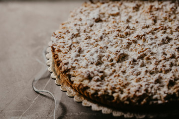 pumpkin tart close up photo