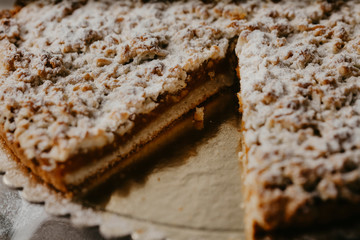 pumpkin tart close up photo