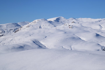 Winter landscape in Carpatian mountains