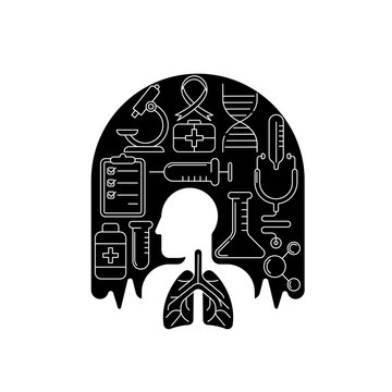 recommend clip art: Tuberculosis - Medical Lungs Vector illustration