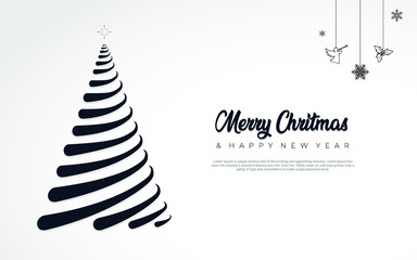 Beautiful Merry Christmas design. Suitable for greeting card, poster and banner