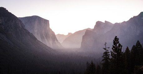 Dusky Yosemite Valley at Sunrise 