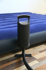  Air bed inflatable mattress and foot pumper good for sleep. Portable and cheap bed.