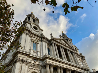 In front of St Paul's Cathedral, London