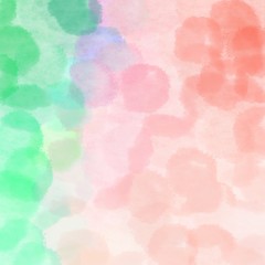 square graphic with confetti bubbles pastel pink, medium aqua marine and powder blue background with space for text or image