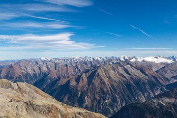 Tyrolean Alp peaks in autumn