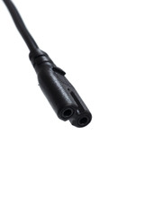 wire with  black output isolated on white background - Image