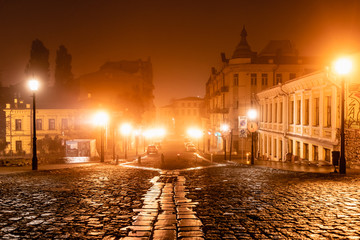 square at night