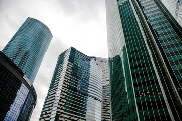 Fototapeta na wymiar Moscow International Business Center in autumn 2019 - skyscrapers