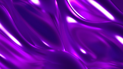 Luxury background with metal drapery fabric. 3d illustration, 3d rendering.