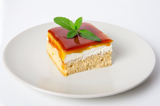 Turkish Traditional Caramel Trilece Dairy Dessert Cake