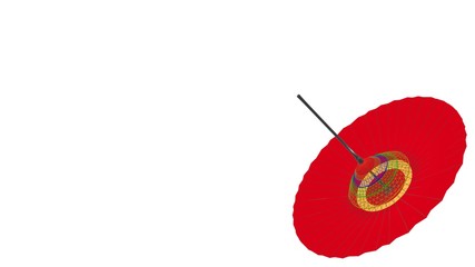 ひっくり返る和傘