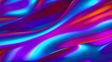 Obraz premium Luxury background with metal drapery fabric. 3d illustration, 3d rendering.