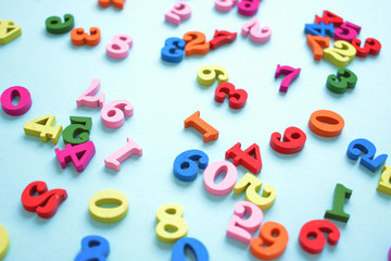 カラフルな数字の背景素材