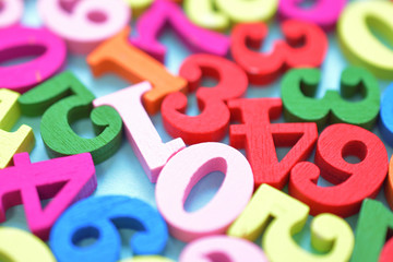 カラフルな数字の背景素材