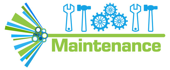 Maintenance Green Blue Graphical Element Symbol 