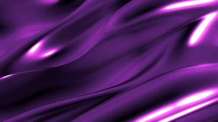 Obraz premium Luxury background with metal drapery fabric. 3d illustration, 3d rendering.