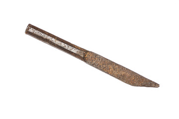 Vintage Cold Chisel isolated on a white background.