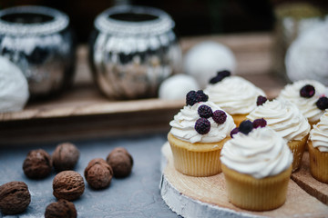muffins on table