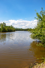 Saint-Philbert-de-Grand-Lieu. Vue sur le lac. Loire-Atlantique. Pays de Loire	