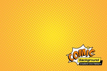 Naklejka premium Retro comic background, pop art halftone pattern