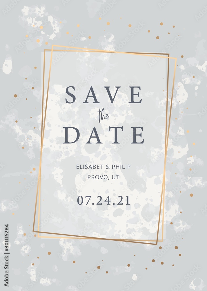 Wall mural wedding save the date design template