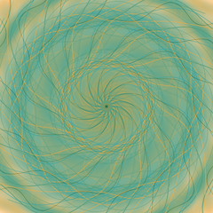 Colorful round spiral psychedelic mandala illustration